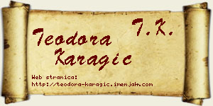 Teodora Karagić vizit kartica